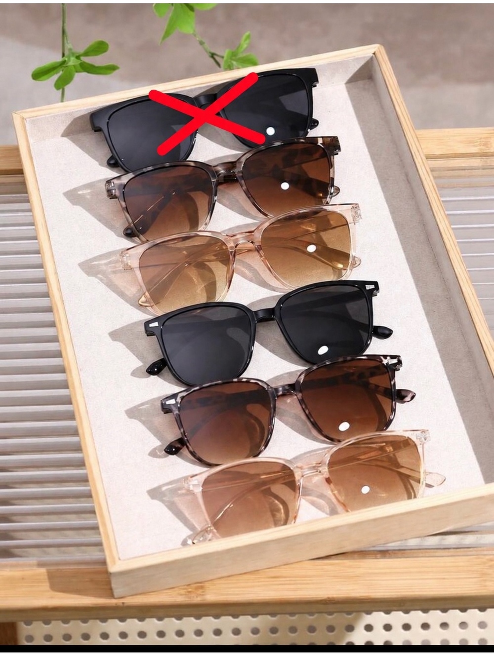 5 Pair Women’s Sunglasses Bundle Brown Black Nude Oversized Cat Eye New